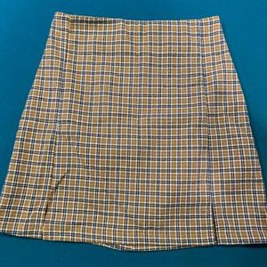 Plaid mini skirt